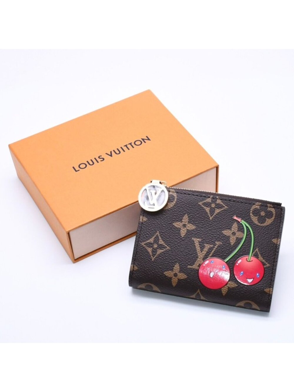 Louis Vuitton Takashi Murakami Portefeuille Lisa Compact Wallet Bifold Brown